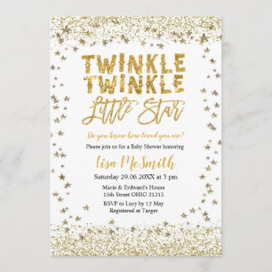 Twinkle Twinkle Little Star Baby Dusche Einladung