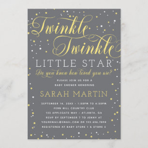 Twinkle Twinkle Little Star Baby Dusche Einladung
