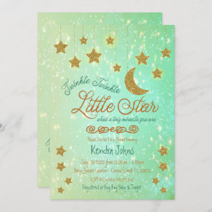 Twinkle Twinkle Little Star Baby Dusche Einladung