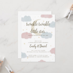 Twinkle Twinkle Little Star Baby Dusche Einladung