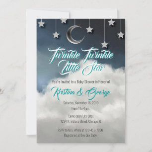 Twinkle Twinkle Little Star Baby Dusche Einladung