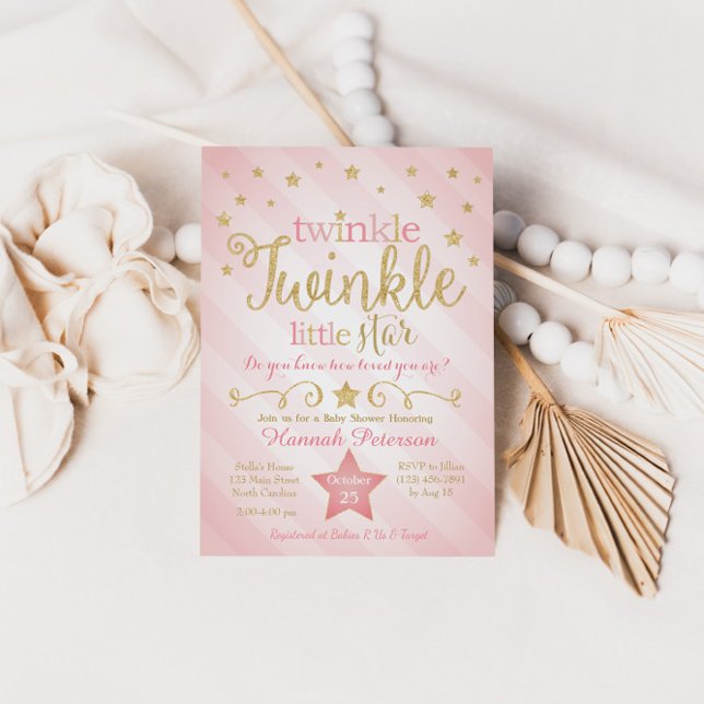 Twinkle Twinkle Little Star Baby Dusche Einladung (Von Creator hochgeladen)