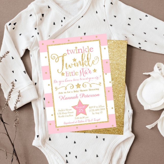 Twinkle Twinkle Little Star Baby Dusche Einladung (Von Creator hochgeladen)