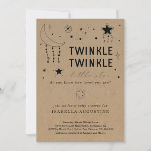 Twinkle Twinkle Little Star Baby Dusche Einladung
