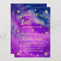 Twinkle Twinkle Little Star Baby Dusche Einladung