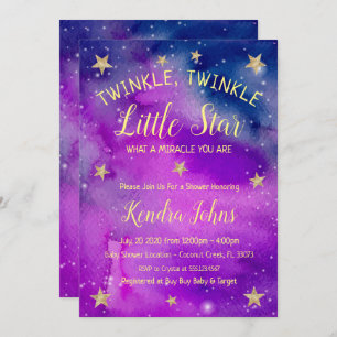 Twinkle Twinkle Little Star Baby Dusche Einladung
