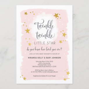 Twinkle Twinkle Little Star Baby Dusche Einladung