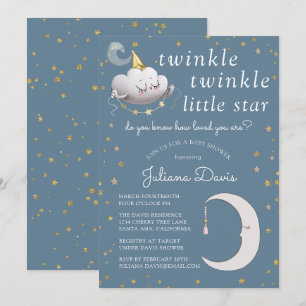Twinkle Twinkle Little Star Baby Dusche Einladung