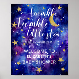 Twinkle Twinkle Little Star Baby Dusche Empfang Poster