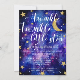 Twinkle Twinkle Little Star Baby Dusche Galaxy in Einladung