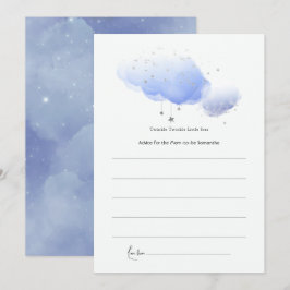 Twinkle Twinkle Little Star Baby Dusche Hinweiskarte