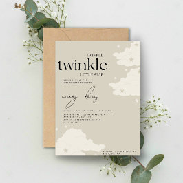 Twinkle Twinkle Little Star Baby Dusche I Einladung