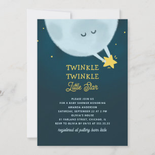 Twinkle Twinkle Little Star Baby Dusche   Mond Einladung
