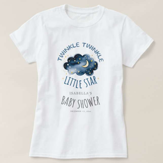 Twinkle Twinkle Little Star Baby Dusche Mutter-to- T-Shirt (Design vorne)