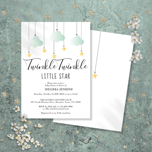 Twinkle Twinkle Little Star Baby Dusche Sprinkle Einladung (Twinkle Twinkle Little Star Baby Shower Sprinkle Invitation)