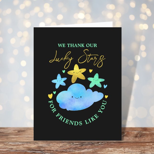Twinkle Twinkle Little Star Baby Dusche Vielen Dan Dankeskarte (Von Creator hochgeladen)