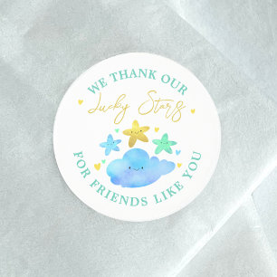 Twinkle Twinkle Little Star Baby Dusche Vielen Dan Runder Aufkleber