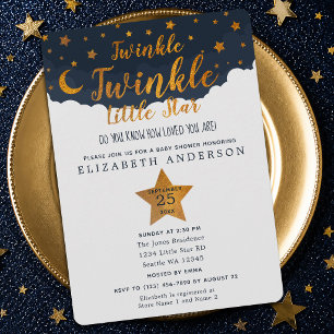 Twinkle Twinkle Little Star Baby Shower Einladung