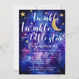 Twinkle Twinkle Little Star Baby Shower Galaxy Einladung