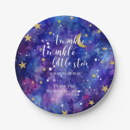 Twinkle Twinkle Little Star Baby Shower Galaxy Pappteller