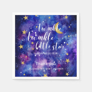 Twinkle Twinkle Little Star Baby Shower Galaxy Serviette