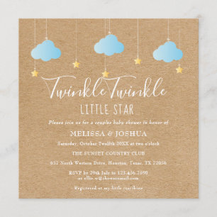 Twinkle Twinkle Little Star Baby Shower / Sprinkle Einladung