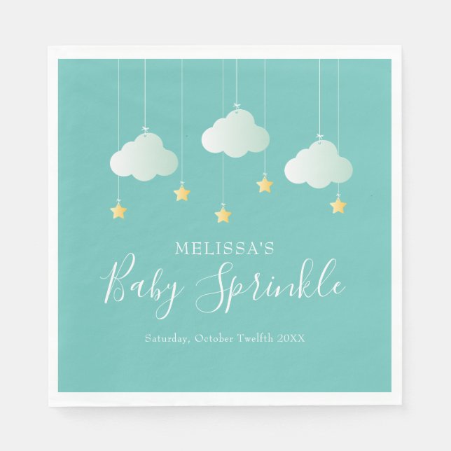 Twinkle Twinkle Little Star Baby Sprinkle / Dusche Serviette (Vorderseite)