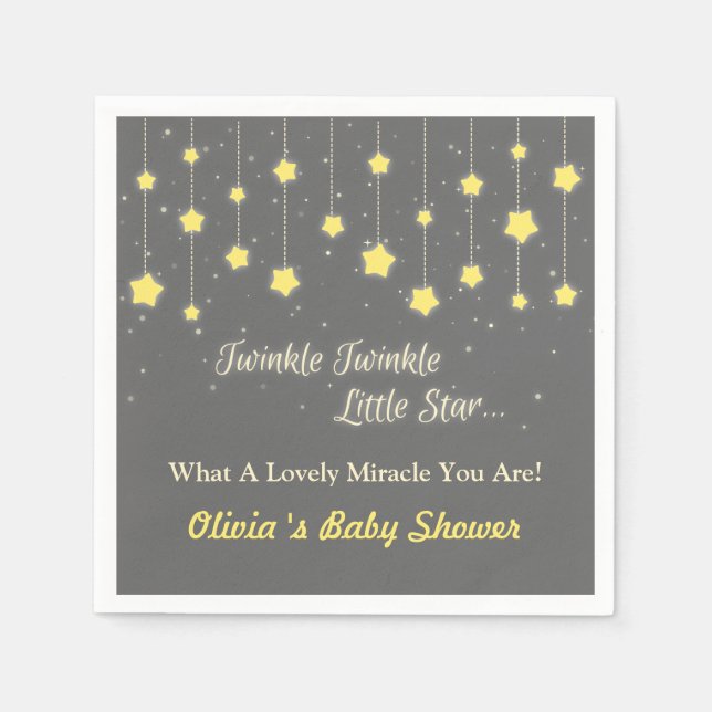 Twinkle Twinkle Little Star Babydusche Serviette (Vorderseite)