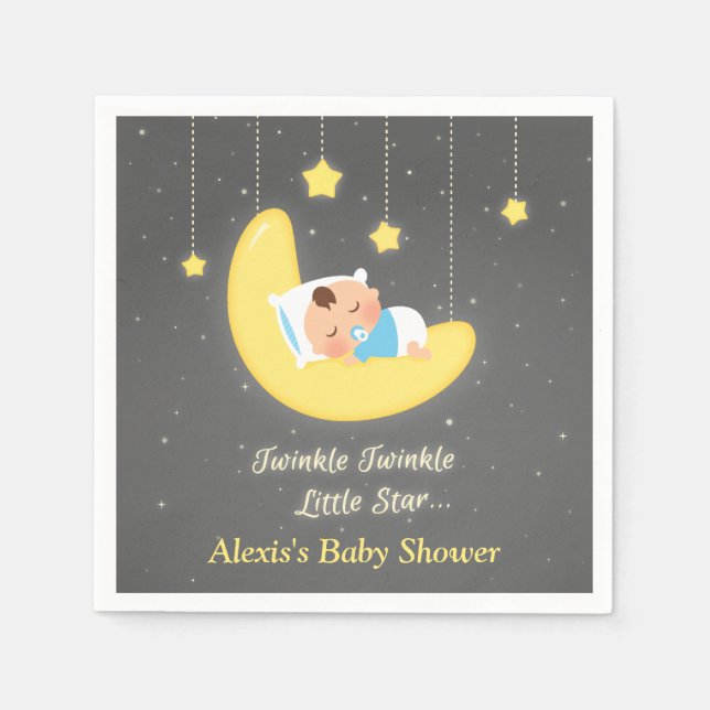 Twinkle Twinkle Little Star Babydusche Serviette (Vorderseite)