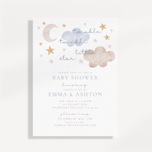Twinkle Twinkle Little Star Babyparty-Einladung Einladung