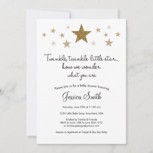 Twinkle Twinkle Little Star Babyparty-Einladung Einladung