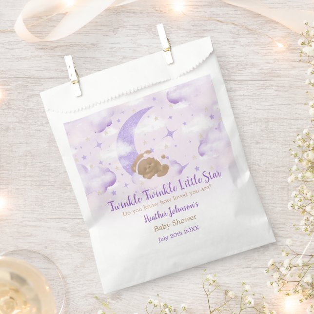Twinkle Twinkle Little Star Bear Baby Dusche Geschenktütchen (Ausgeschnitten)