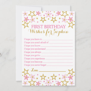 Twinkle Twinkle Little Star Birthday Wish Card Hinweiskarte