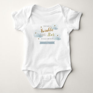 Twinkle Twinkle Little Star Blau 1. Geburtstag Baby Strampler