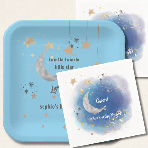Twinkle Twinkle Little Star, Blau  Pappteller
