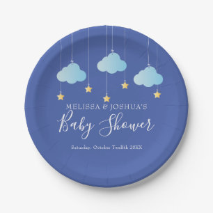 Twinkle Twinkle Little Star Blaues Baby Boy Dusche Pappteller