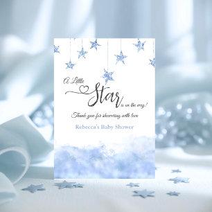 Twinkle Twinkle Little Star Blaues Jungen-Baby-Par Dankeskarte