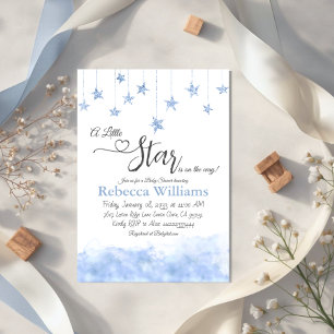 Twinkle Twinkle Little Star Blaues Jungen-Baby-Sho Einladung