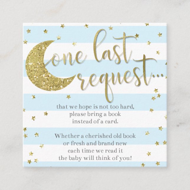 Twinkle Twinkle Little Star Blue Book Insert Card (Vorderseite)