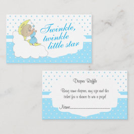Twinkle, Twinkle Little Star - Blue Diaper Raffle Begleitkarte