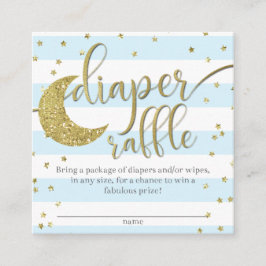 Twinkle Twinkle Little Star Blue Diaper Raffle Begleitkarte