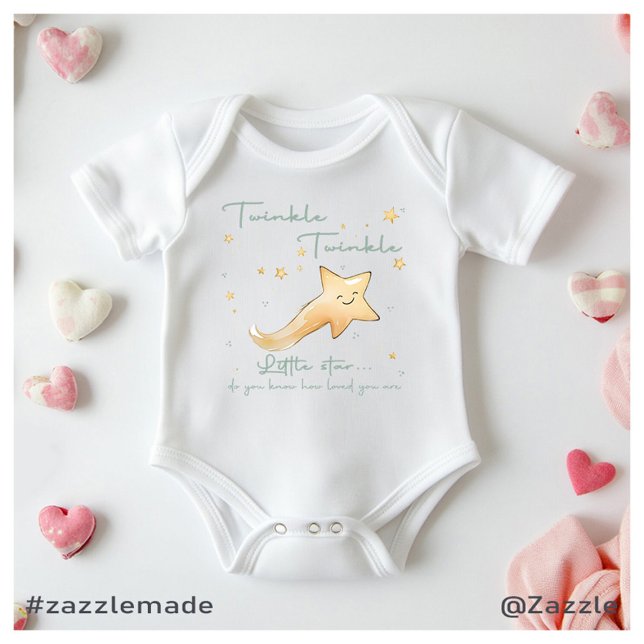 Twinkle Twinkle Little Star Boho Herbstpersonaliz Baby Strampler (Twinkle Twinkle Little Star Boho Autumn Personaliz Baby Bodysuit)