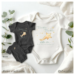 Twinkle Twinkle Little Star Boho Herbstpersonaliz Baby Strampler