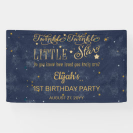 Twinkle Twinkle Little Star Boy 1. Geburtstag Part Banner
