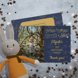 Twinkle Twinkle Little Star Boy 1. Geburtstag Part Dankeskarte