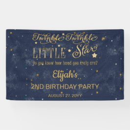 Twinkle Twinkle Little Star Boy 2. Geburtstag Part Banner