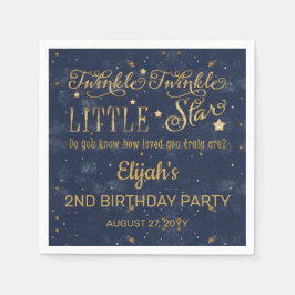 Twinkle Twinkle Little Star Boy 2. Geburtstag Part Serviette