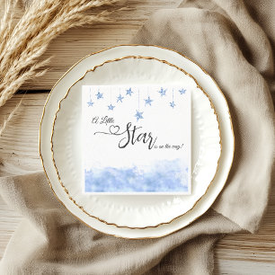 Twinkle Twinkle Little Star Boy Blue Baby Shower Serviette