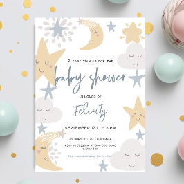 Twinkle Twinkle Little Star Celestial Baby Shower Einladung