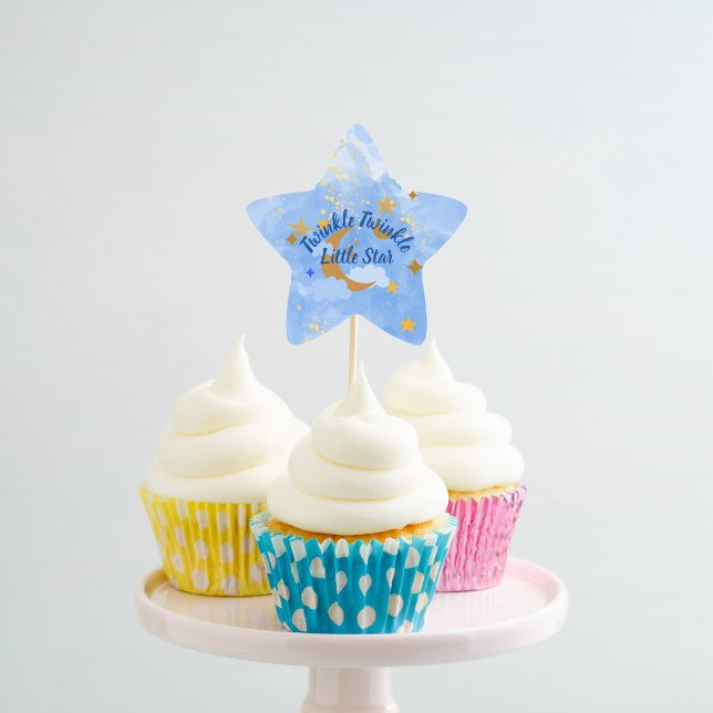 Twinkle Twinkle Little Star Cupcake Toppers Stern-Aufkleber (Von Creator hochgeladen)